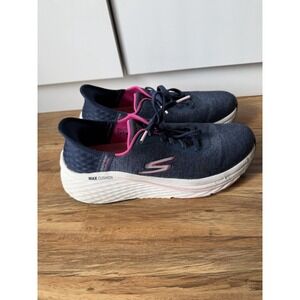 Skechers Slip-Ins Go Run Max Cushioning Elite 2.0 Prevail Womens 7.5 Navy Pink
